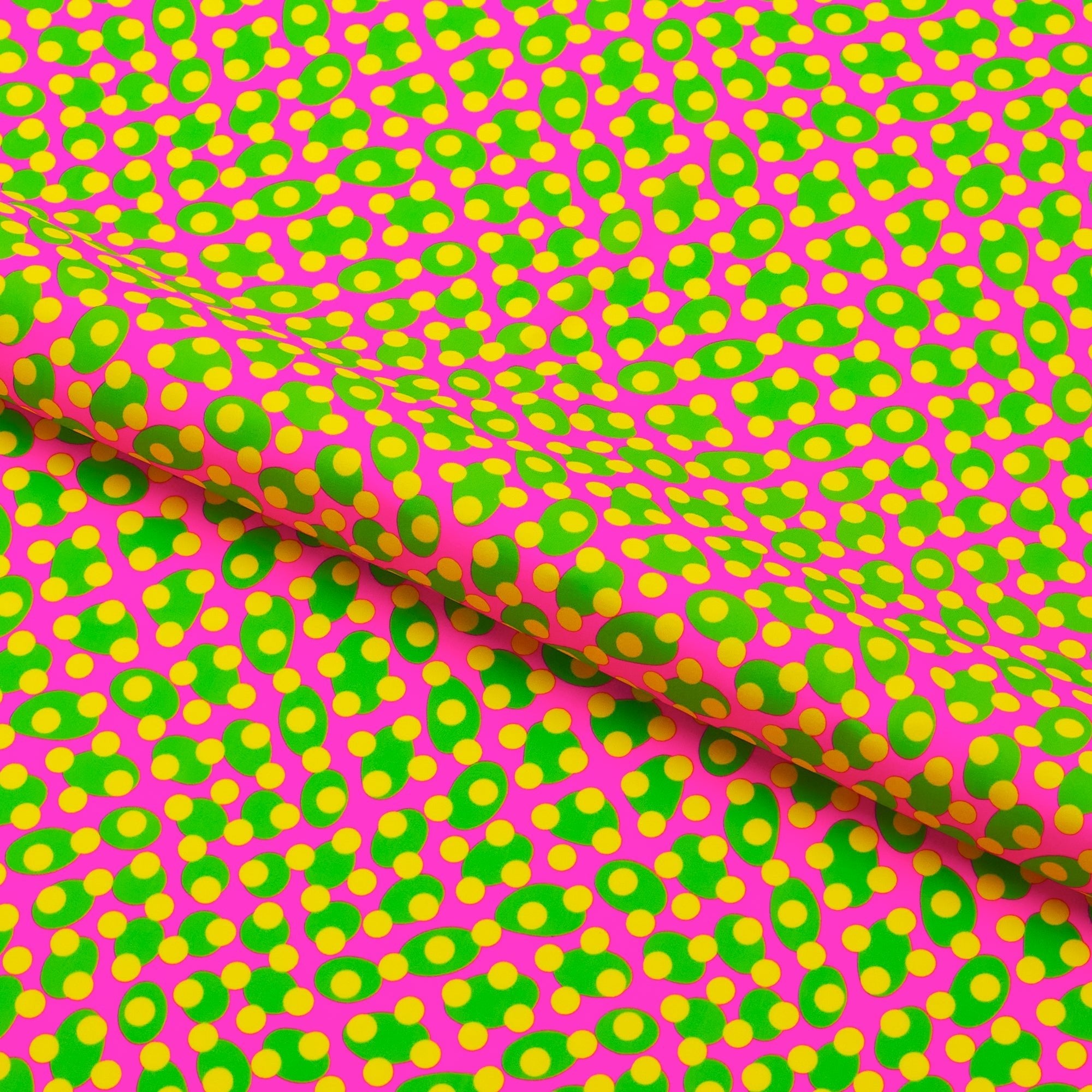 Lava Lamp Dots Printed Spandex Fabric | CDW