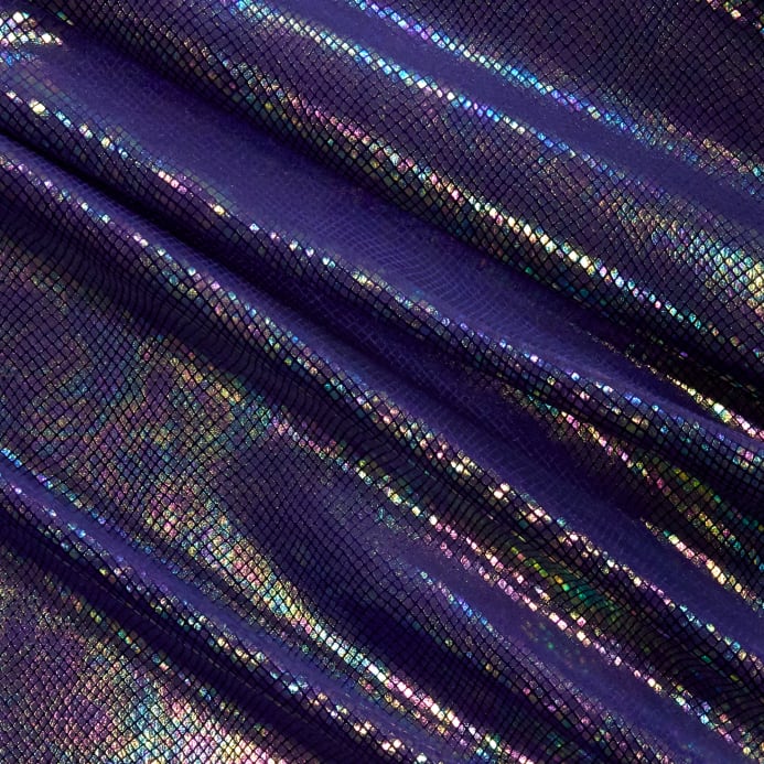 Venom Iridescent Snakeskin Stretch Velvet Spandex Fabric