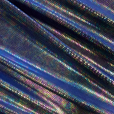 Venom Iridescent Snakeskin Stretch Velvet Spandex Fabric