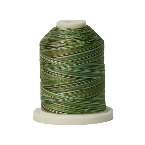 085 Grassy Greens Signature Cotton Variegated Thread Mini Spool - 40WT