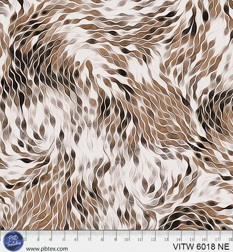 108" Vitality Chic Brown Cotton Wideback Fabric per yard