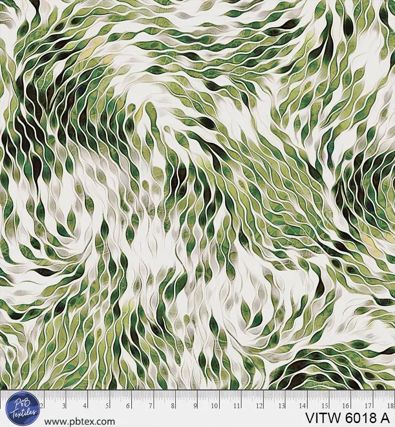 108" Vitality Chic Green Cotton Wideback Fabric per yard