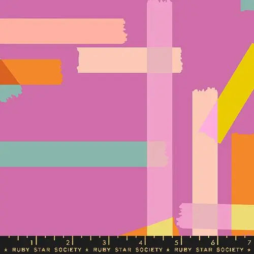 108" Washi Plus Geranium Cotton Wideback Fabric Per Yard