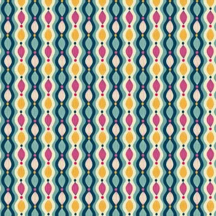 118" Paradise Birds Chain Blue Wideback Fabric per yard