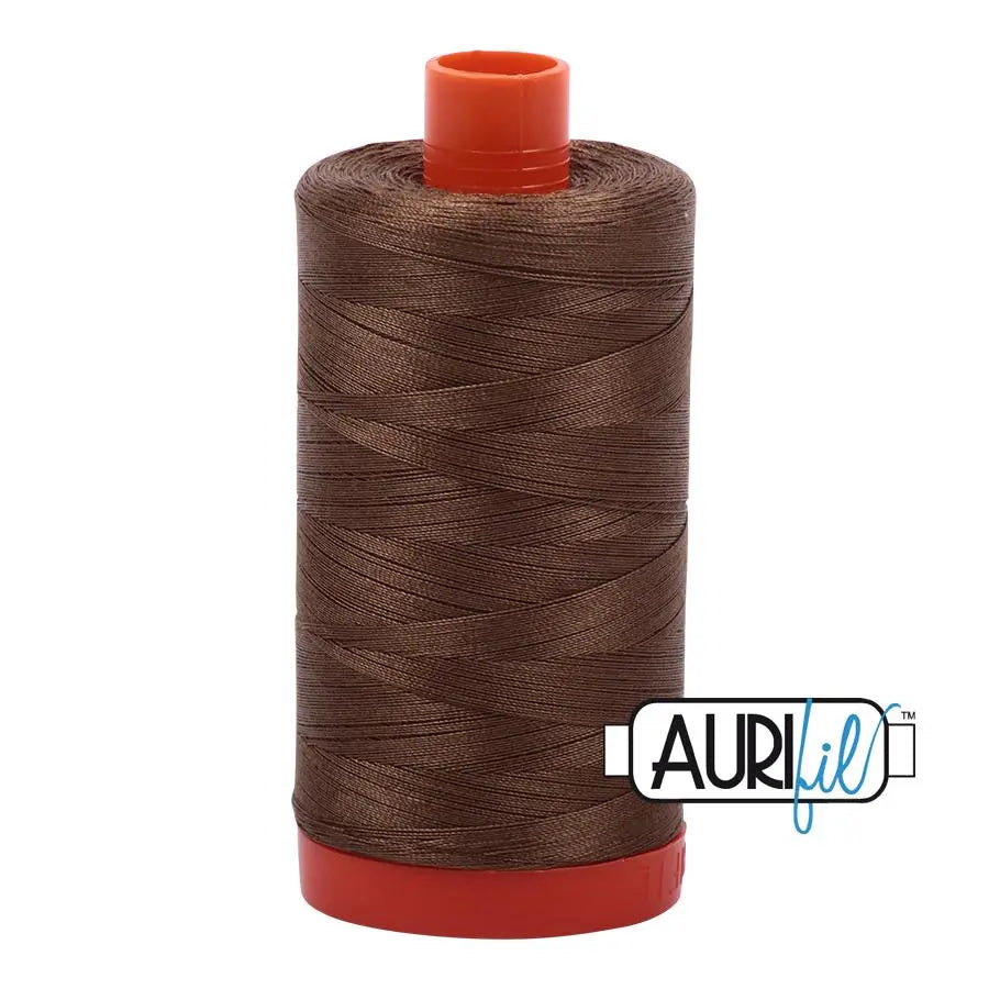 1318 Dark Sandstone Aurifil Cotton 50wt Large Spool