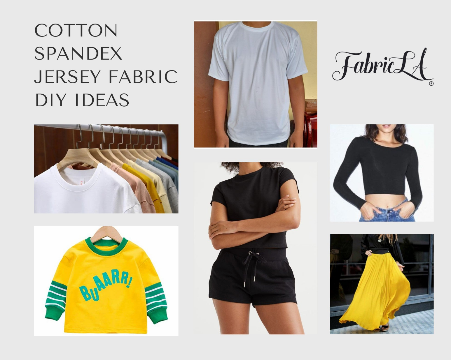 FabricLA 10 oz Cotton Spandex Jersey Knit Fabric – 4-Way Stretch | Aqua