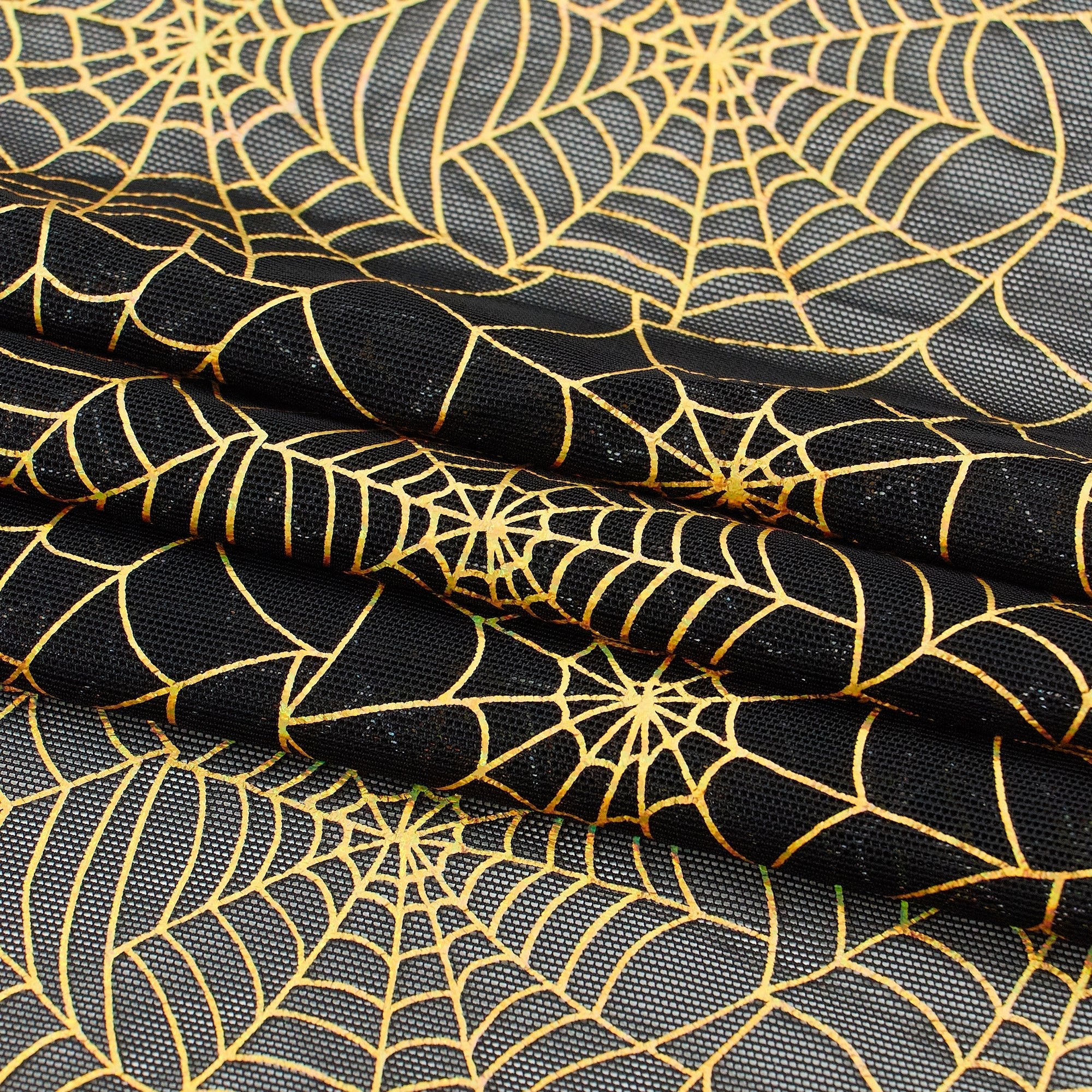 Spiderweb Foiled Mesh Spandex Fabric | CDW