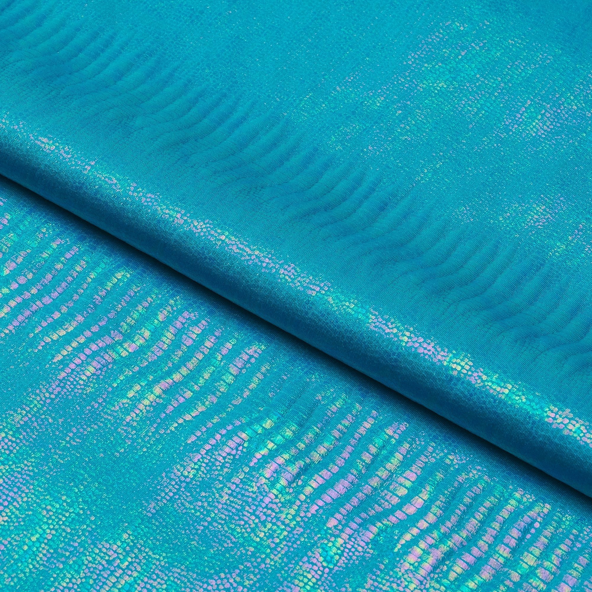 Oil Slick Python Hologram Spandex Fabric | CDW