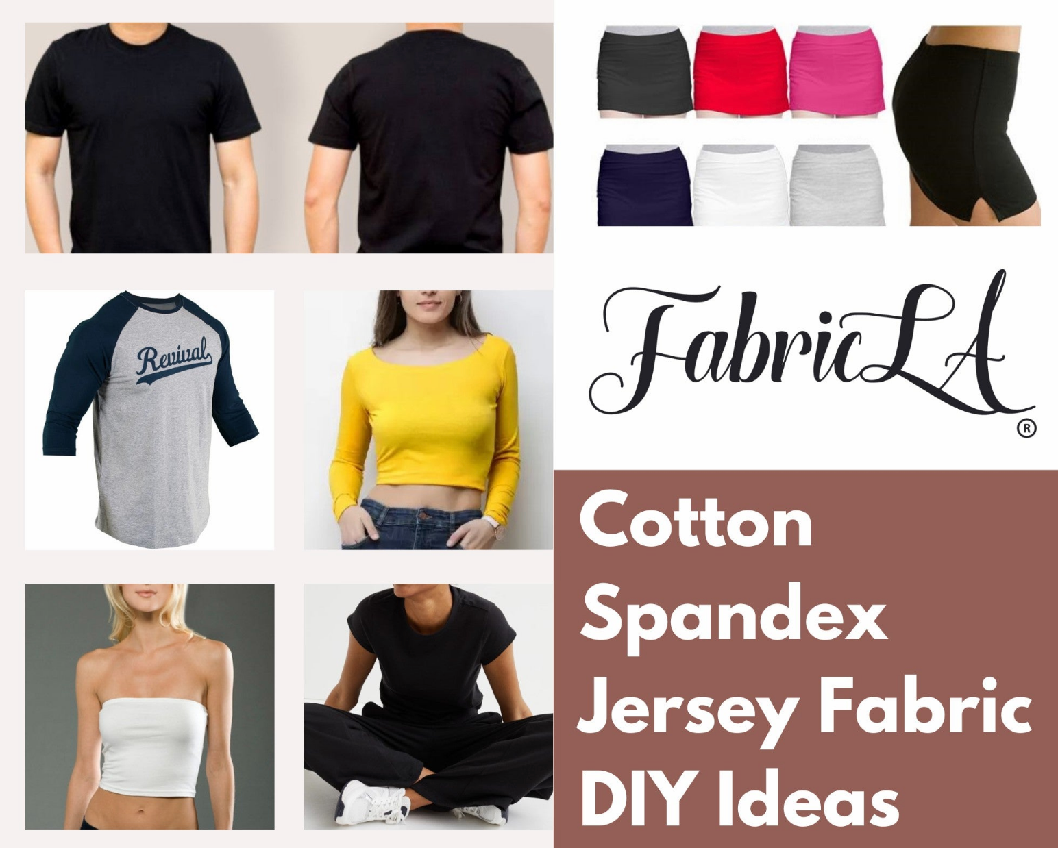 FabricLA 10 oz Cotton Spandex Jersey Knit Fabric – 4-Way Stretch | Maroon