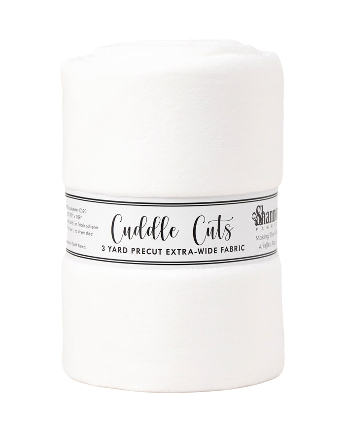 3 Yard Cuddle 110" Cut - White