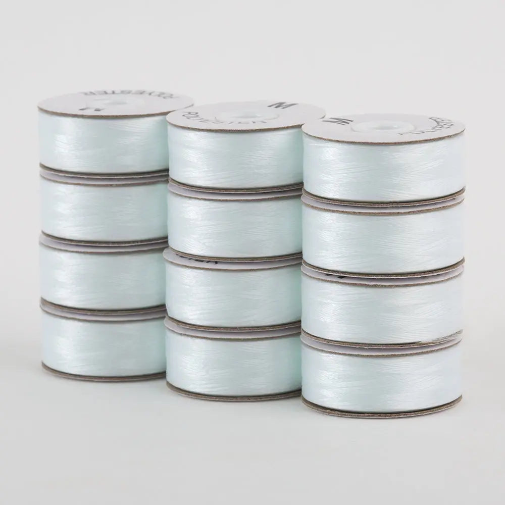Super Bobs Poly #621 Lace Whilte (M-Style) 12 pack pre-wound bobbins