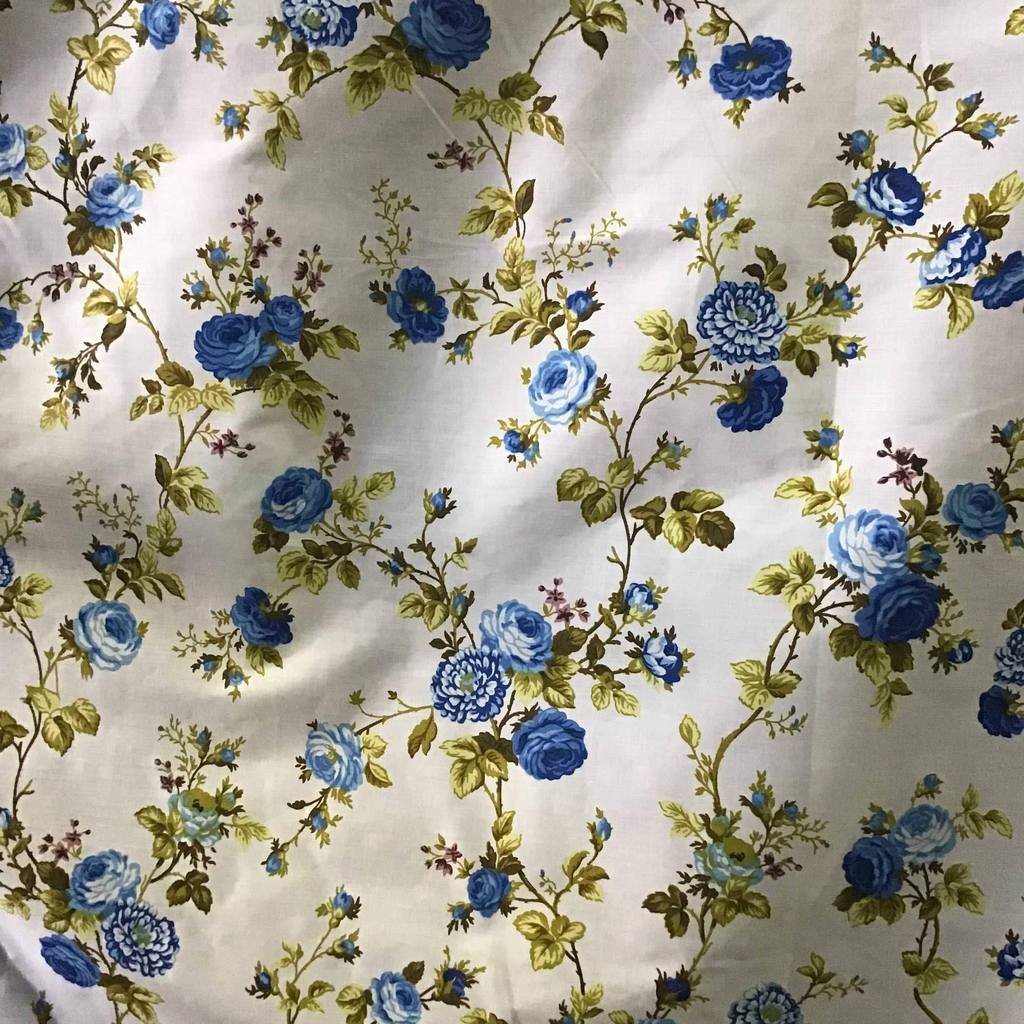 Rose Floral Print Poly Cotton Fabric