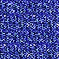 Blue Flamenco Zig Zag 44"/45" Fabric Per Yard