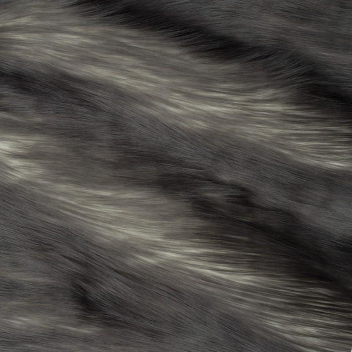 Snow Luxury Two Tone Shaggy Faux Fur Fabric