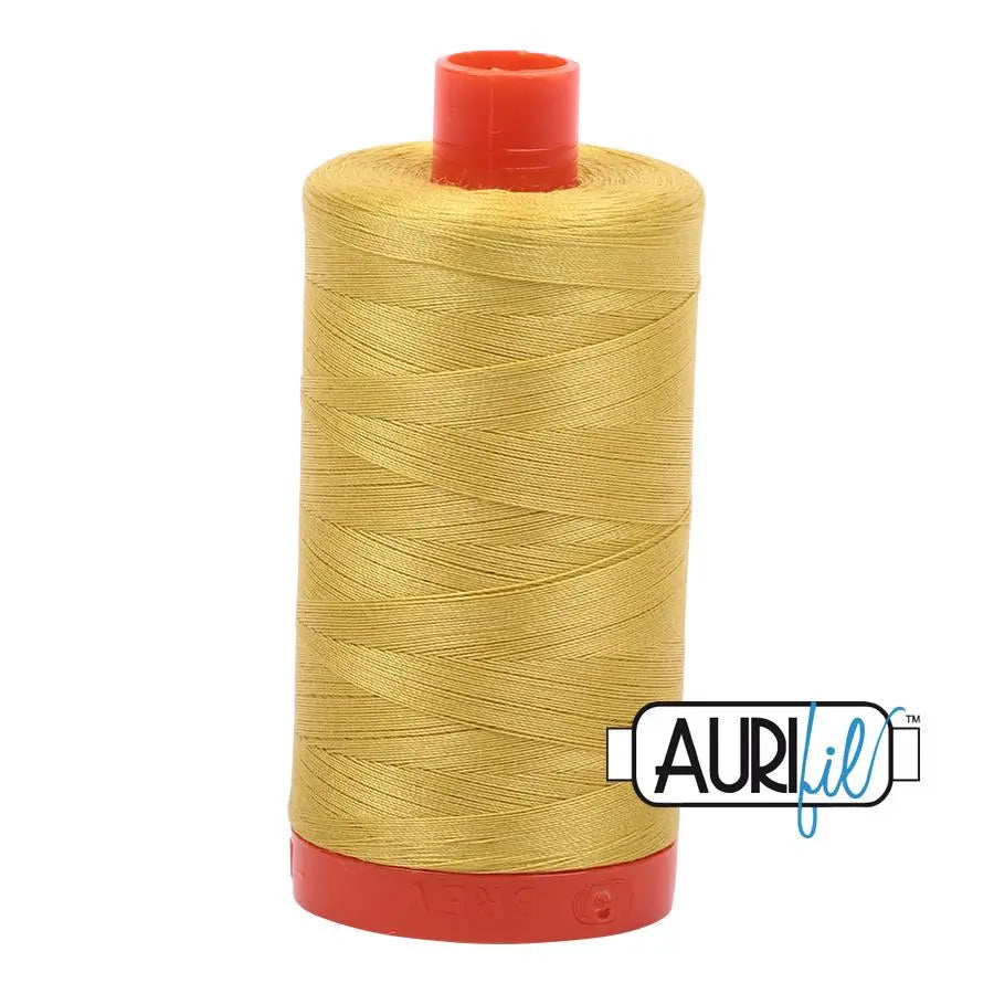 5015 Gold Yellow Aurifil Cotton 50wt Large Spool