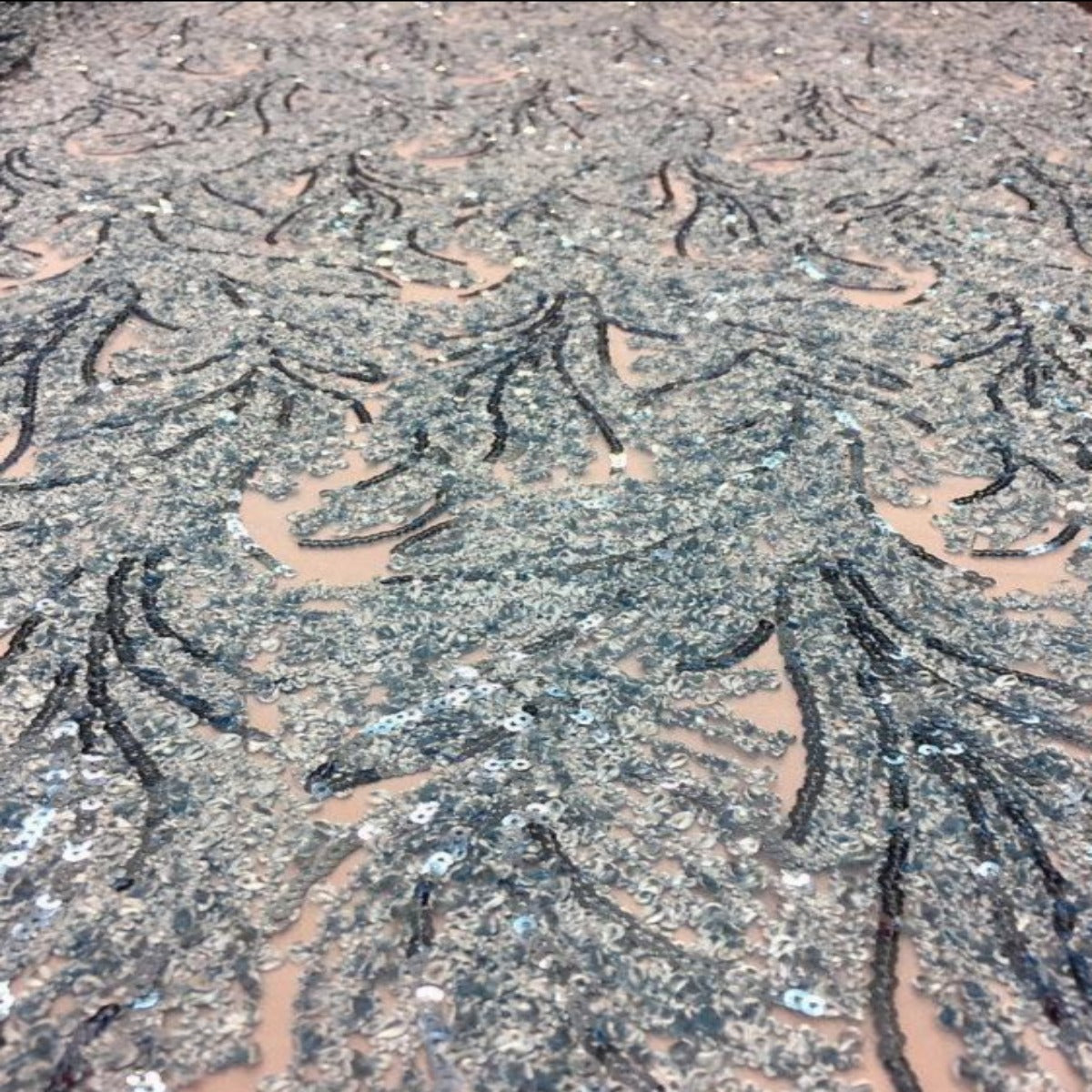 Cozy Pop Thread Floral Sequins Fabric