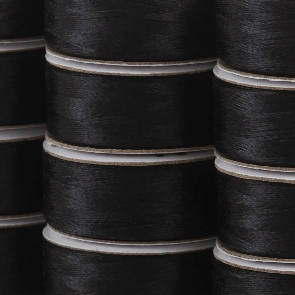 Super Bobs Poly #625 Black (M-Style) 12 pack pre-wound bobbins