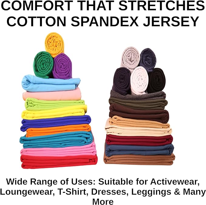Wholesale Cotton Spandex Jersey Knit Fabric – 12oz, Sold by the Bolt