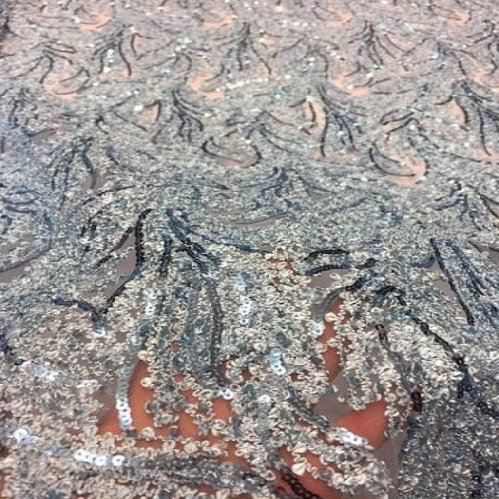 Cozy Pop Thread Floral Sequins Fabric