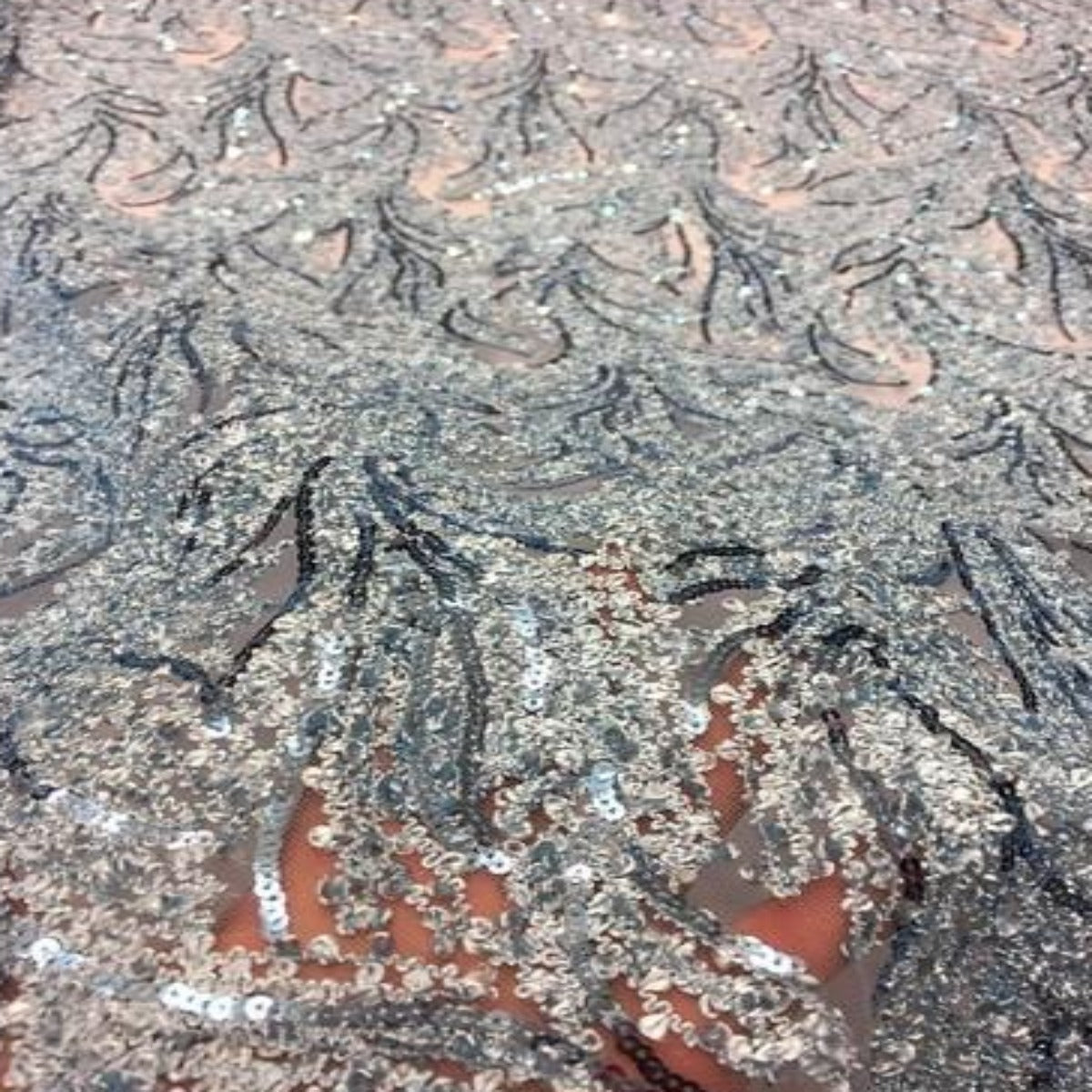 Cozy Pop Thread Floral Sequins Fabric