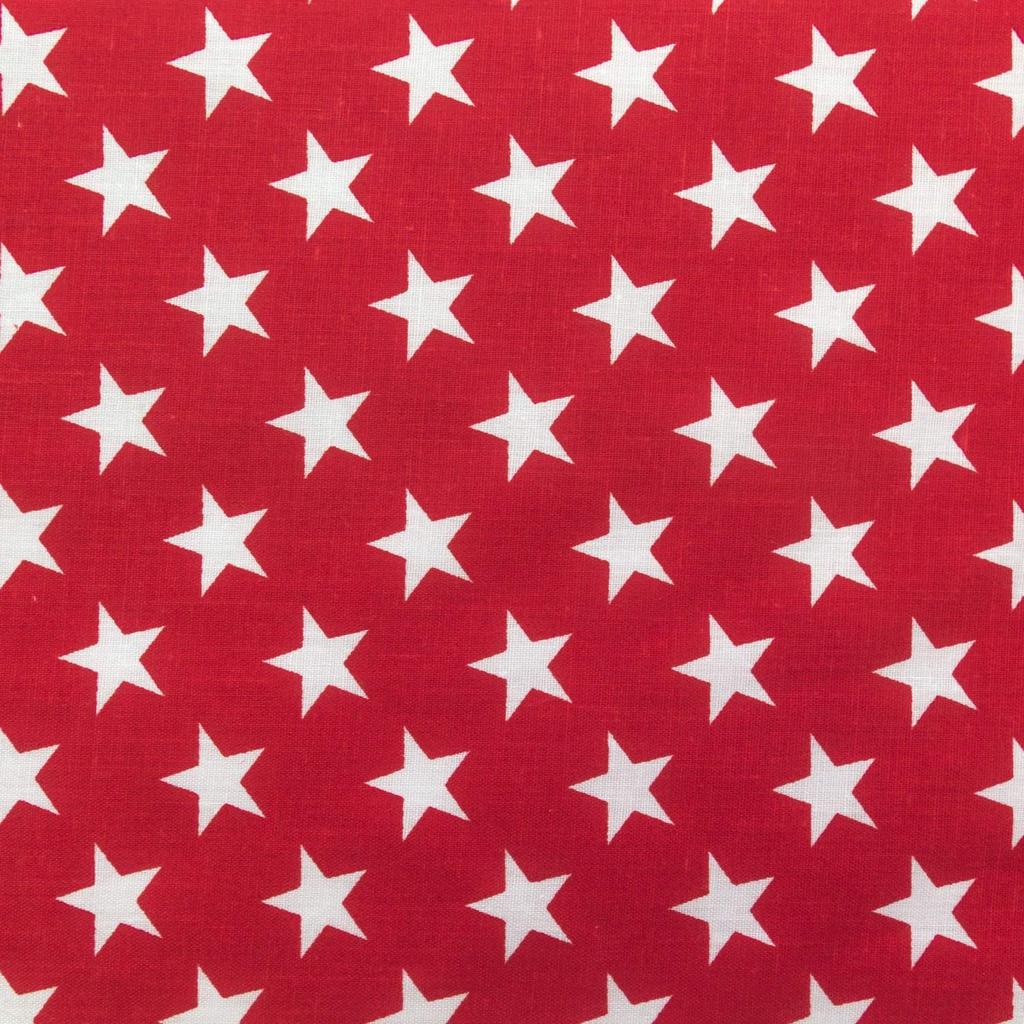 Patriotic Star Print Poly Cotton Fabric