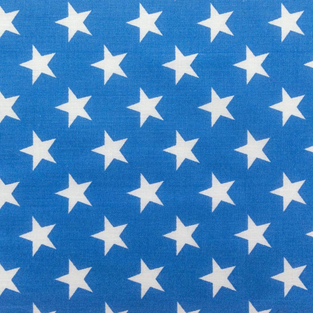 Patriotic Star Print Poly Cotton Fabric