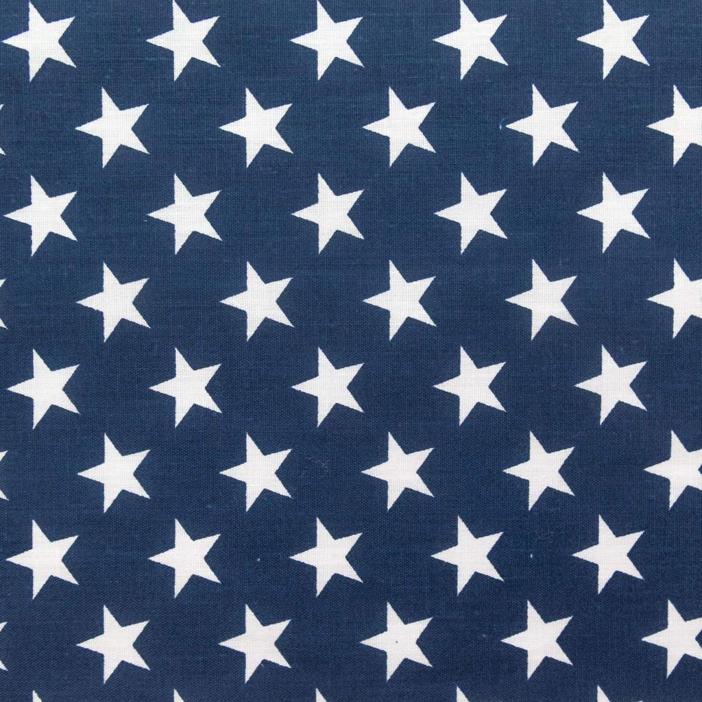 Patriotic Star Print Poly Cotton Fabric