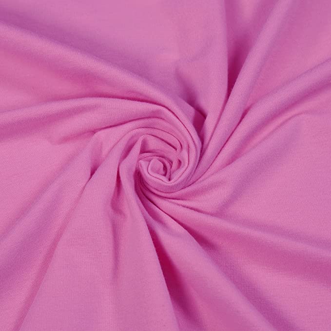 FabricLA 12oz Cotton Spandex Jersey Knit Fabric | Hot Pink