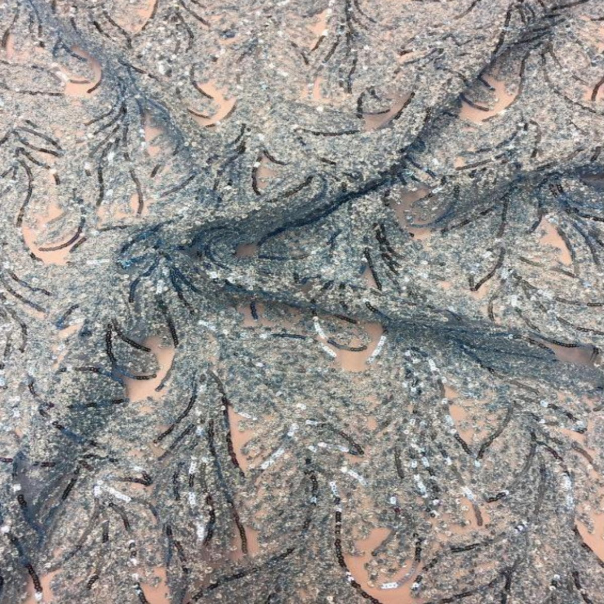 Cozy Pop Thread Floral Sequins Fabric