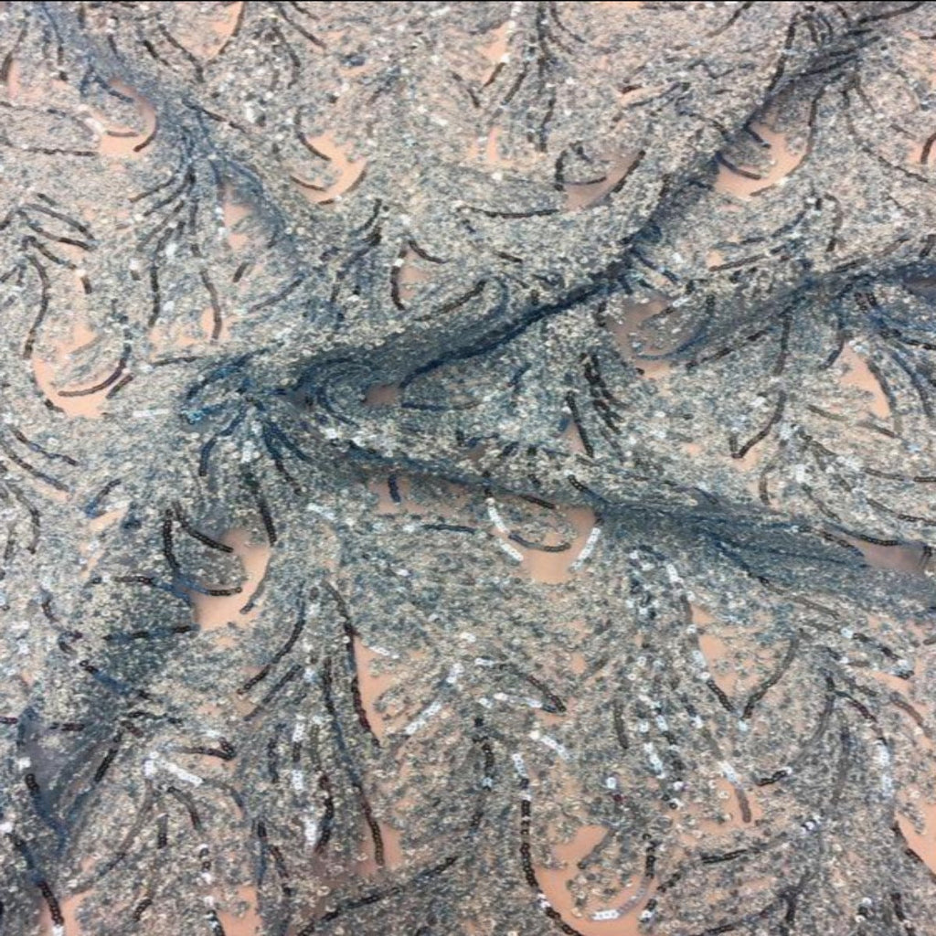 Cozy Pop Thread Floral Sequins Fabric