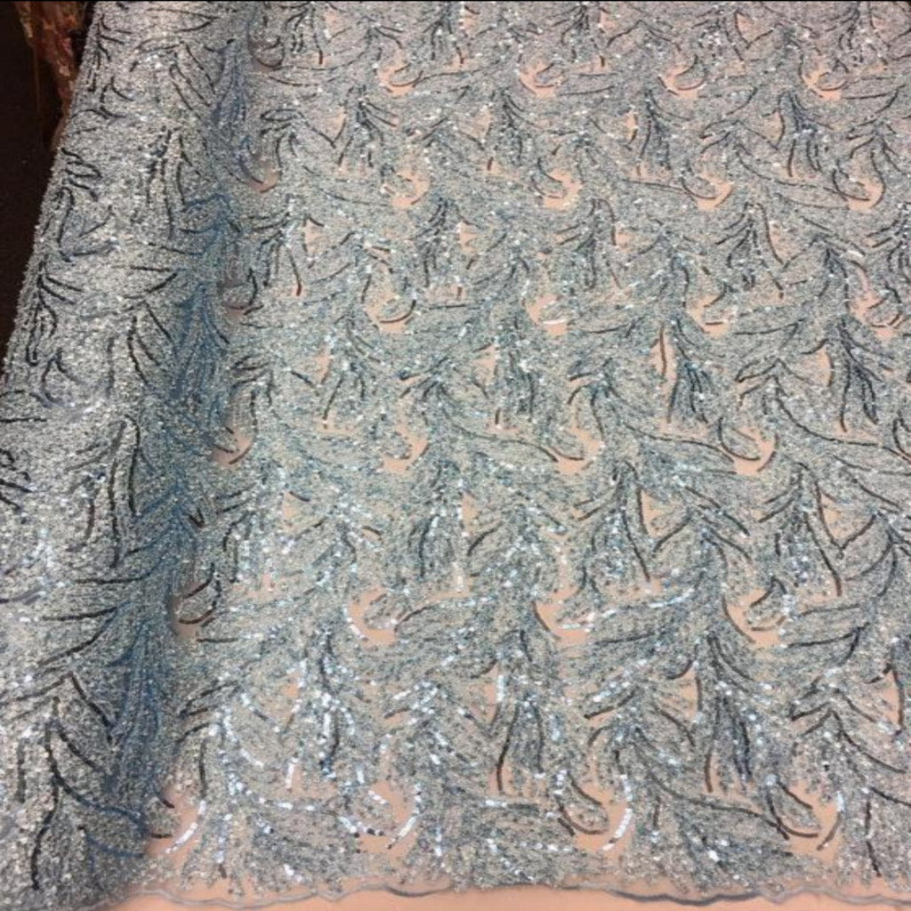 Cozy Pop Thread Floral Sequins Fabric