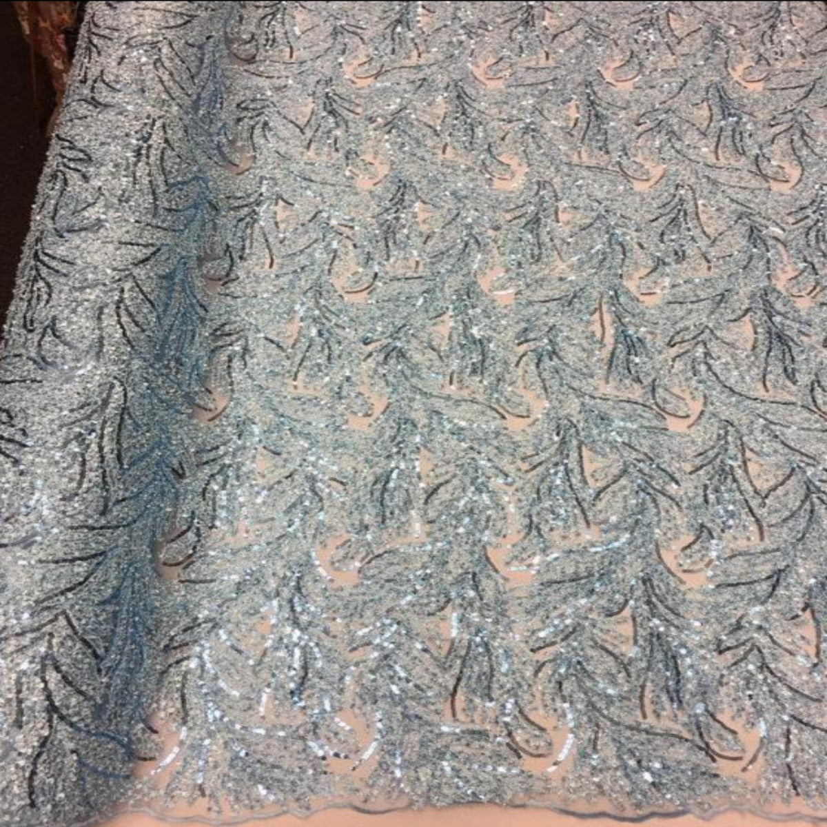 Cozy Pop Thread Floral Sequins Fabric