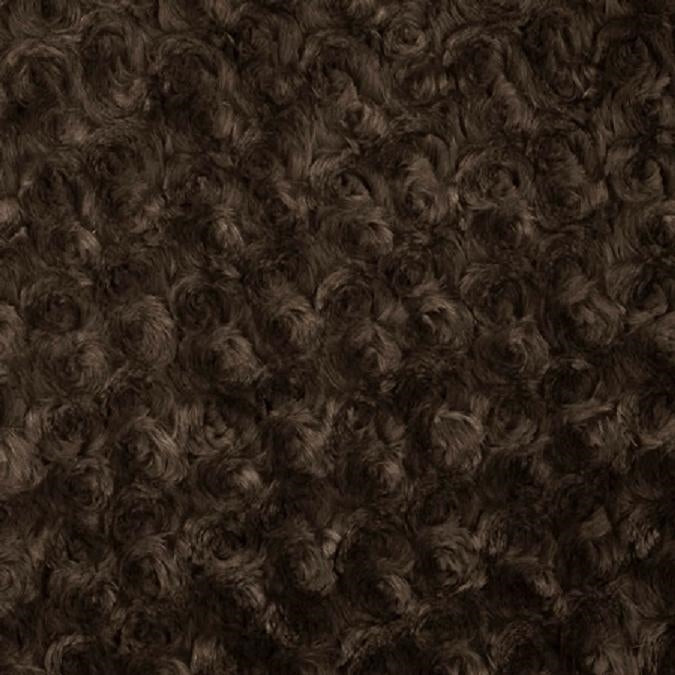 Swirl Rosebud Faux Fur Fabric