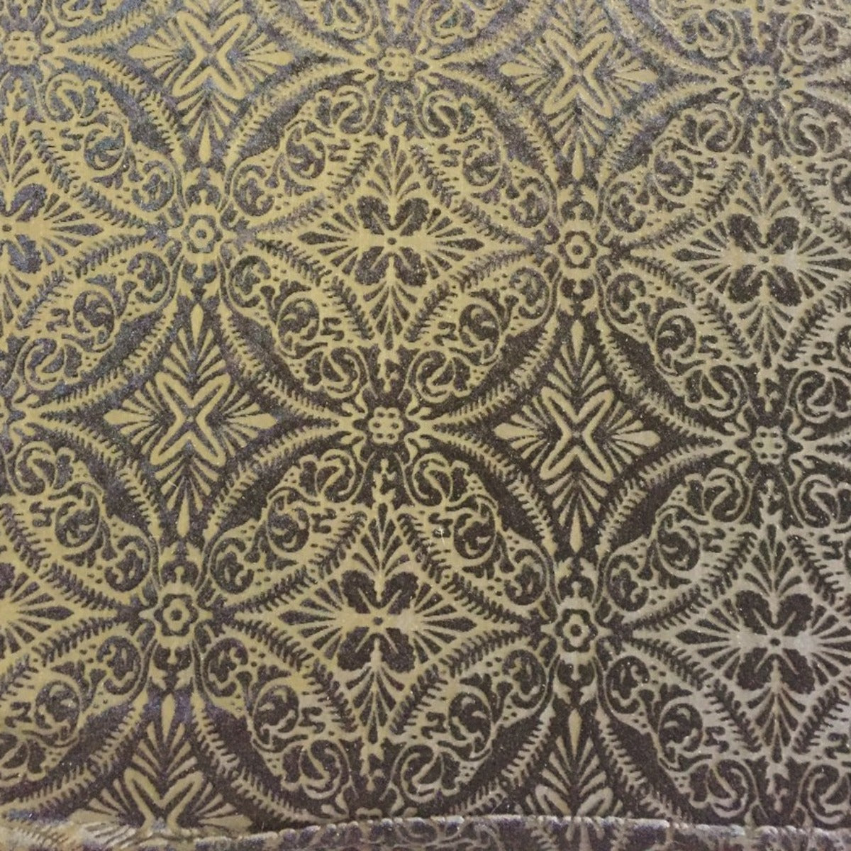 Lili Damask Burnout Stretch Velvet Fabric