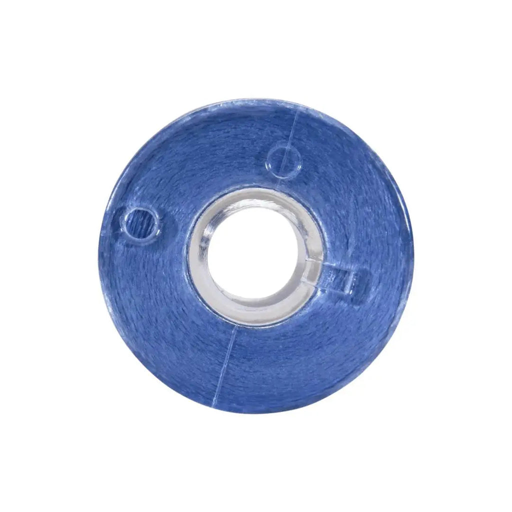 13325 Hawaiian Blue Prewound Clear-Glide Bobbin Tube - Class 15/A