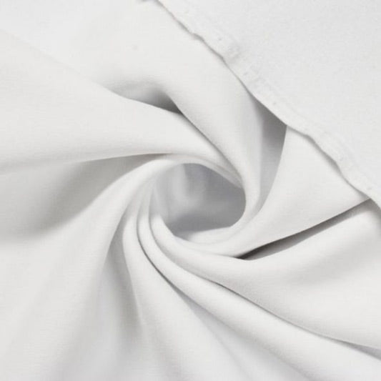 Brushed Polyester Spandex Tricot White (PFP)
