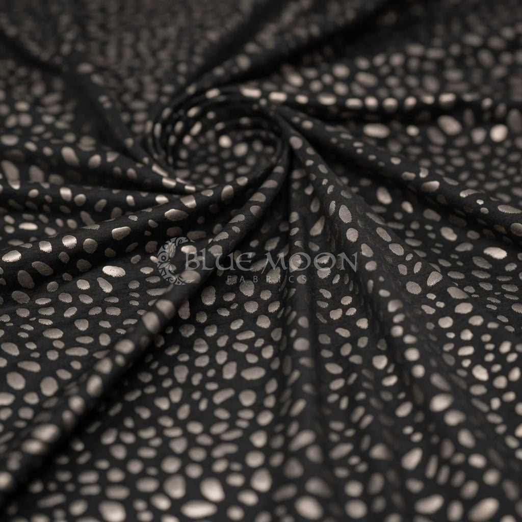 Abstract Animal Foiled EcoDelish Double Peached Melange Fabric | CDW