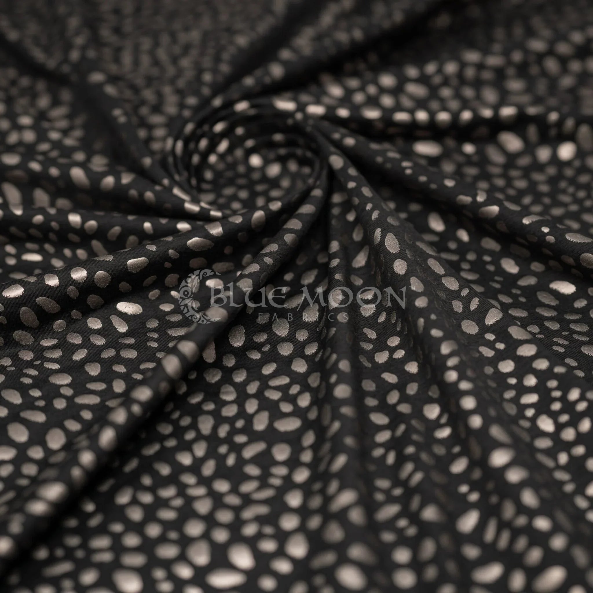 Abstract Animal Foiled EcoDelish Double Peached Melange Fabric | CDW