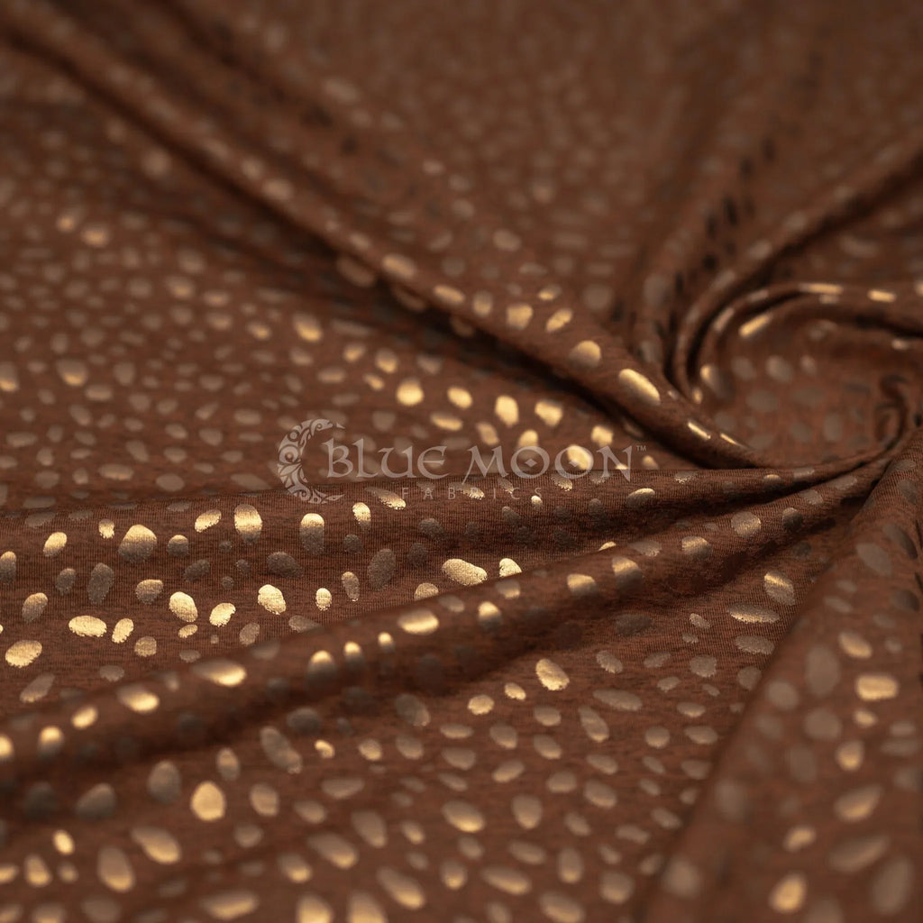 Abstract Animal Foiled EcoDelish Double Peached Melange Fabric | CDW