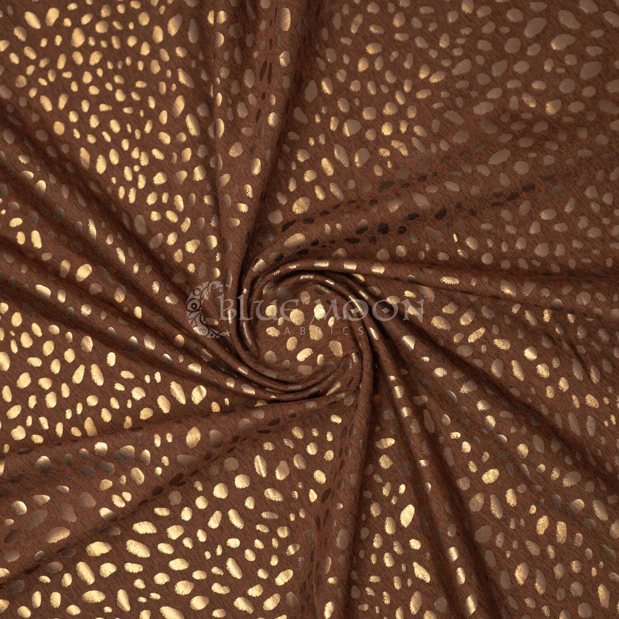 Abstract Animal Foiled EcoDelish Double Peached Melange Fabric | CDW