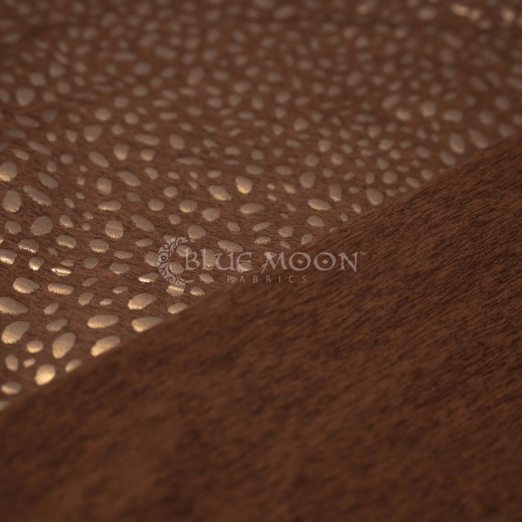 Abstract Animal Foiled EcoDelish Double Peached Melange Fabric | CDW