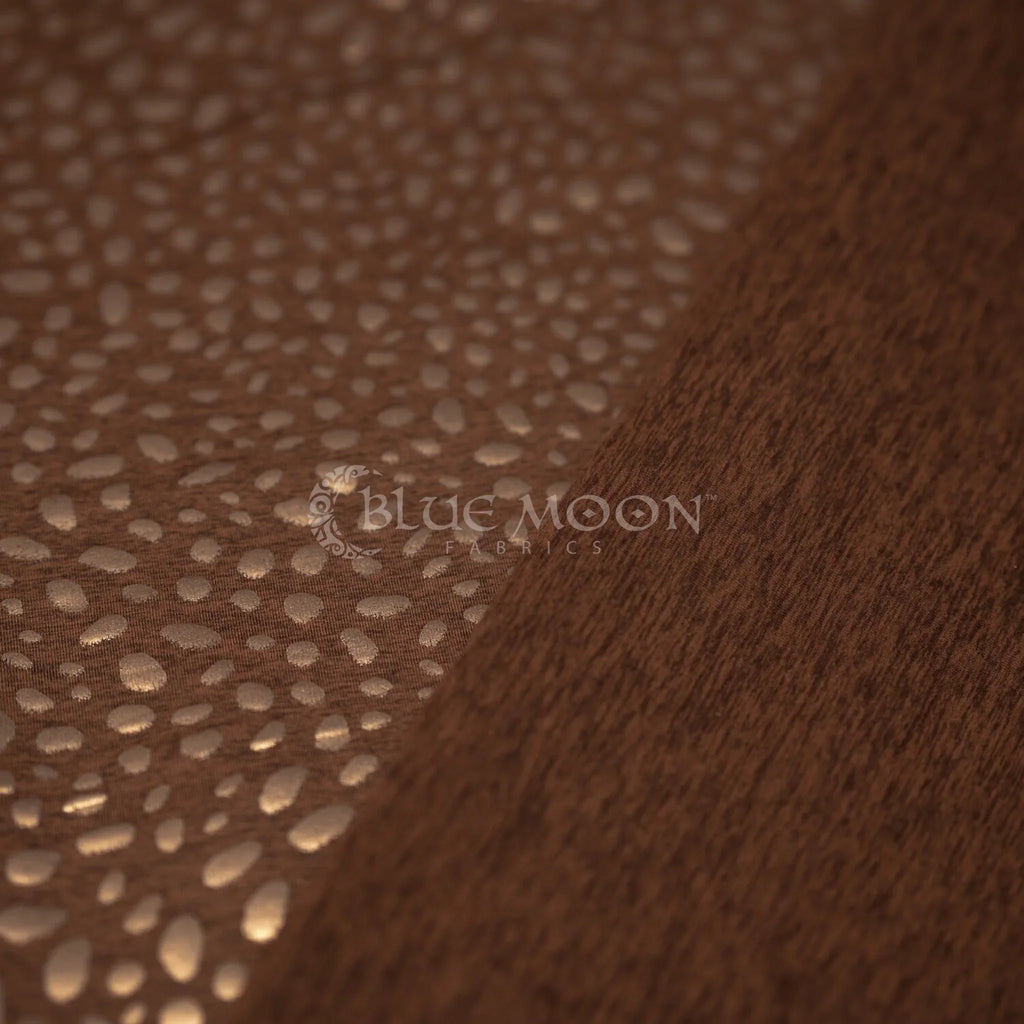 Abstract Animal Foiled EcoDelish Double Peached Melange Fabric | CDW