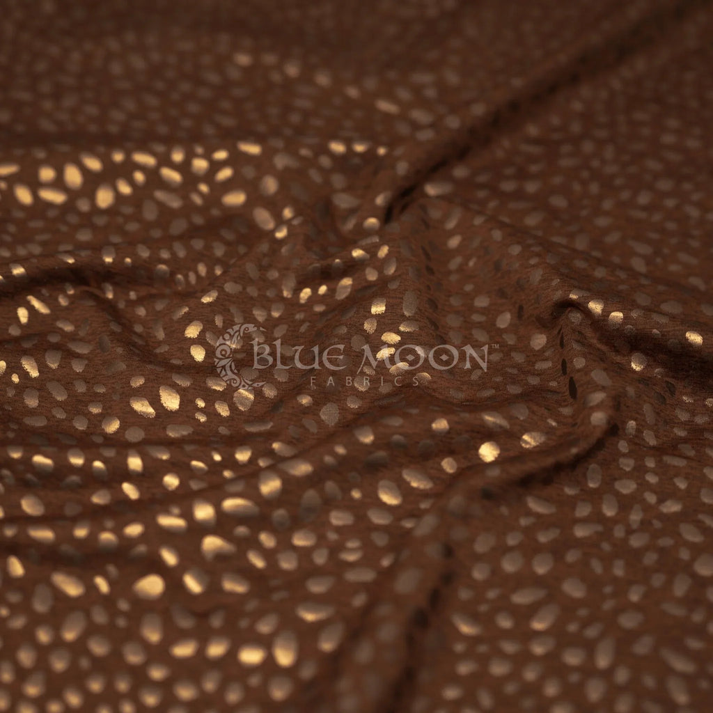 Abstract Animal Foiled EcoDelish Double Peached Melange Fabric | CDW