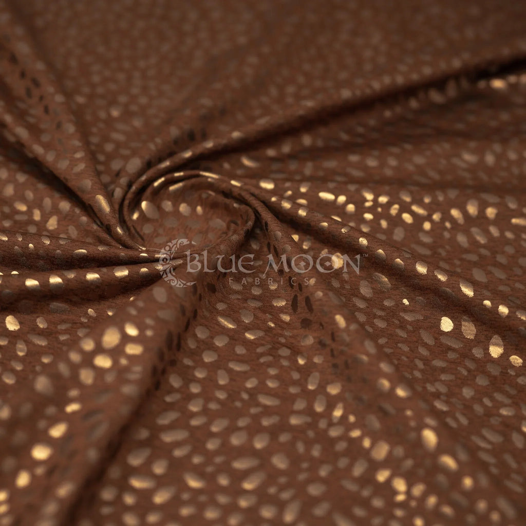 Abstract Animal Foiled EcoDelish Double Peached Melange Fabric | CDW