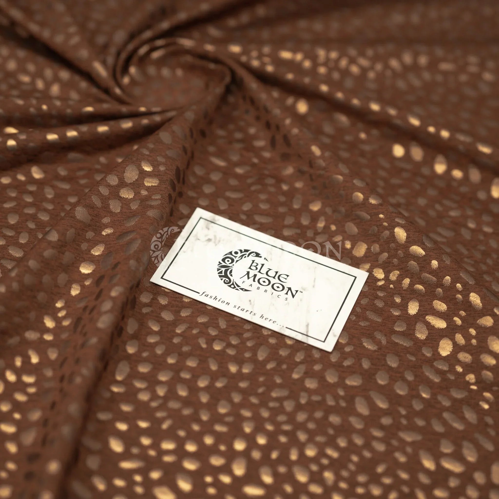 Abstract Animal Foiled EcoDelish Double Peached Melange Fabric | CDW