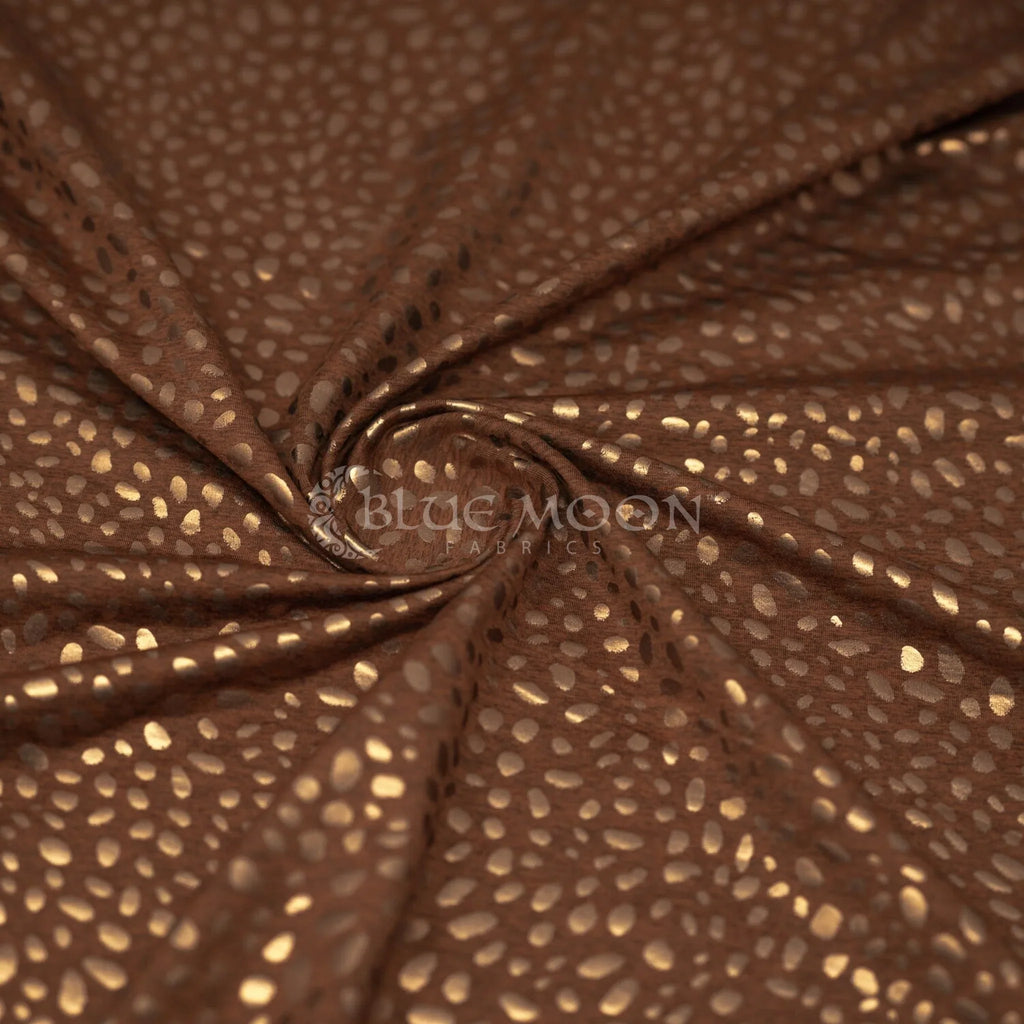 Abstract Animal Foiled EcoDelish Double Peached Melange Fabric | CDW