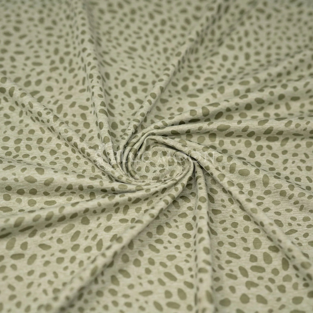 Abstract Animal Foiled EcoDelish Double Peached Melange Fabric | CDW