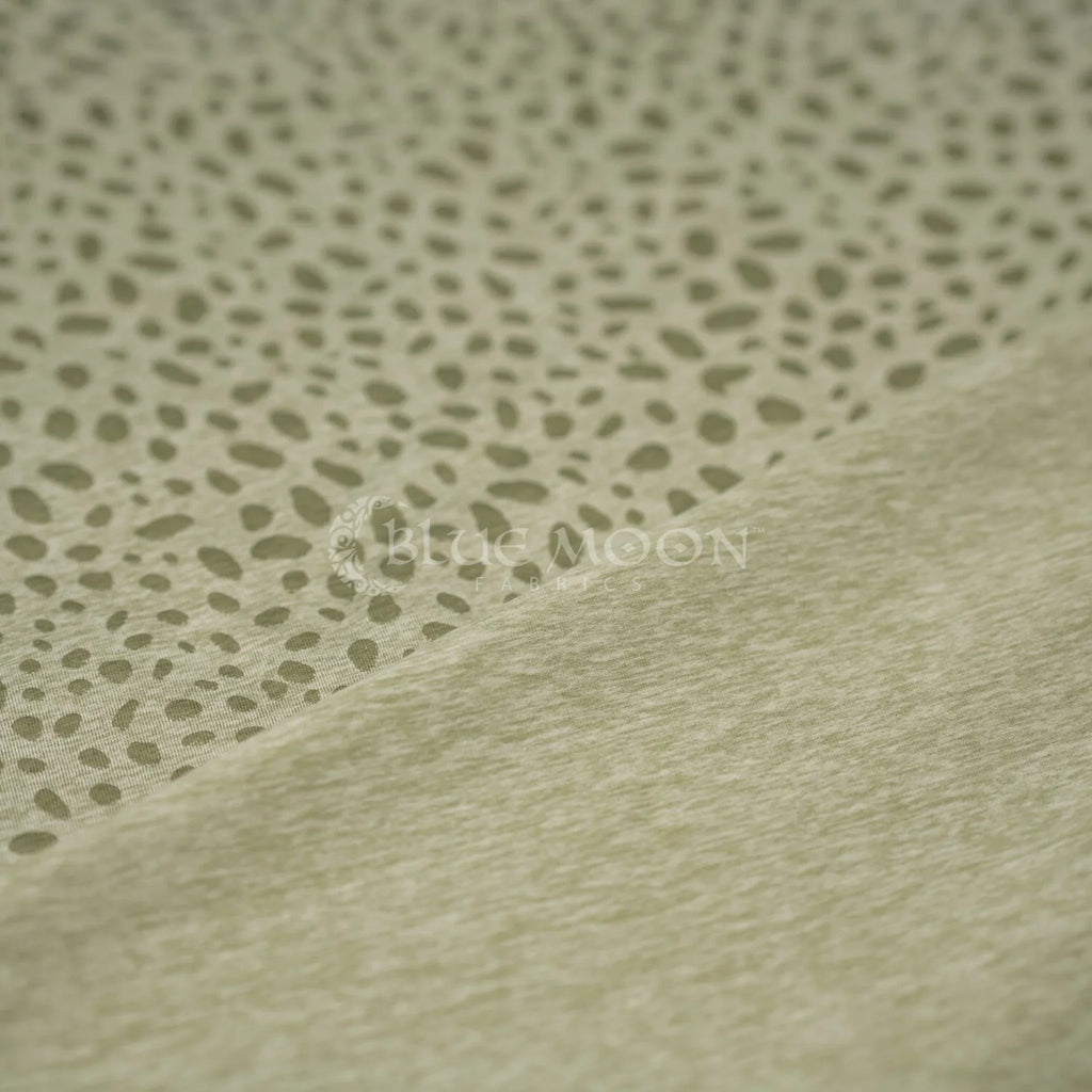 Abstract Animal Foiled EcoDelish Double Peached Melange Fabric | CDW