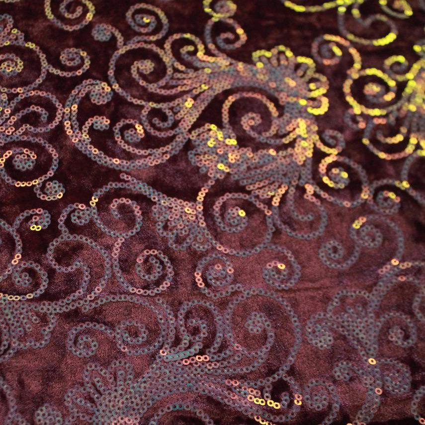 Aria Stretch Velvet Sequin Fabric | CDW