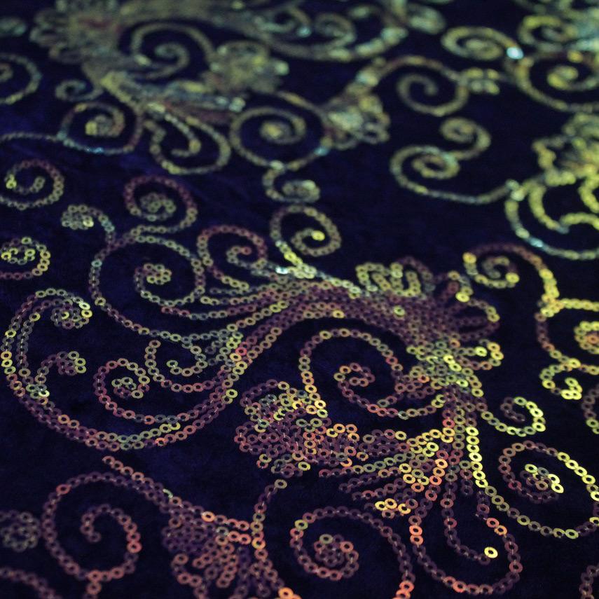 Aria Stretch Velvet Sequin Fabric | CDW
